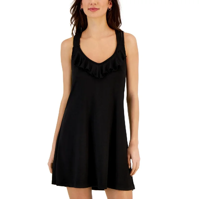 J. Valdi Womens Ruffled Dress Cover-Up Tunics Versatile all-occasion