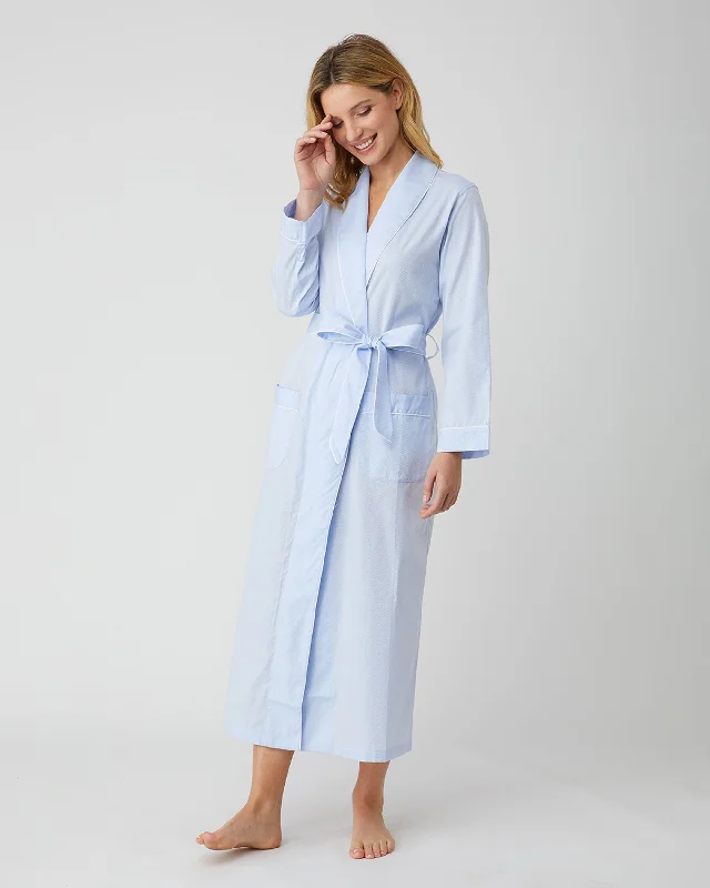 Women's Jacquard Dressing Gown - Blue Tunics Chic elegant