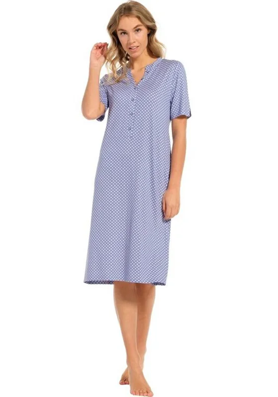 Pastunette Deluxe Floral Nightdress, Blue Tunics Fall fleece