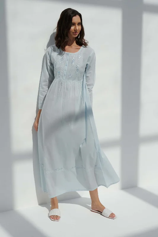 Nightdress Camellia Blue Tunics Versatile stylish