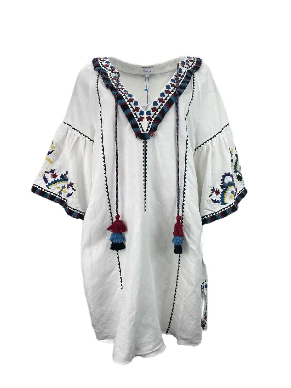 PARKER Beach Women's White Embroidered Cover Up Dress Size M/L NWT Tunics Cozy comfortable