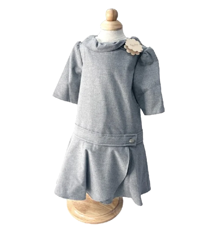 Patachou Grey Girls Drop Waist Dress BNWT 6 Years Tunics Essential wardrobe