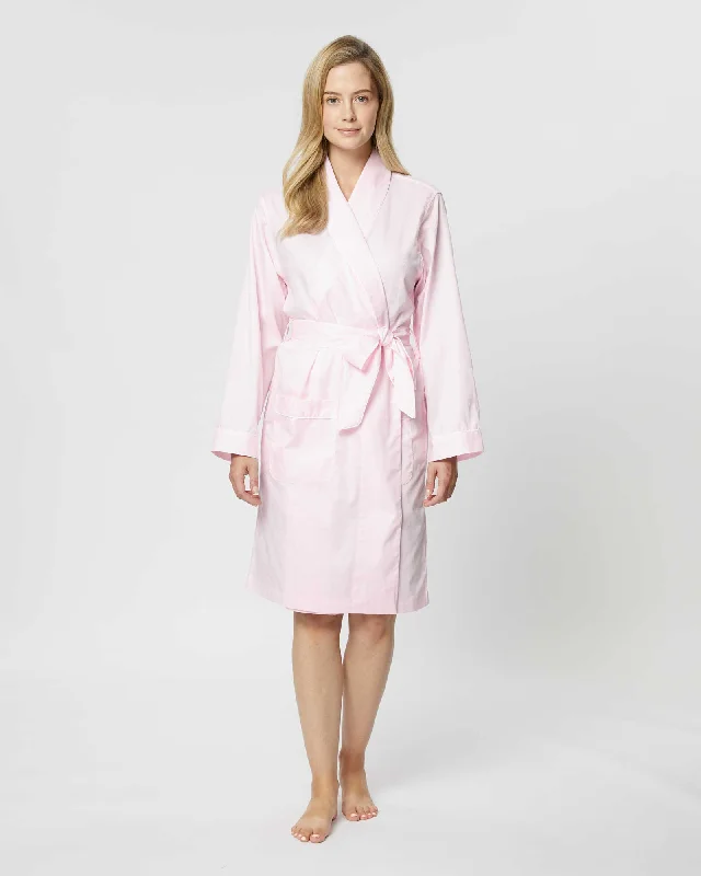 Women's Jacquard Short Dressing Gown - Pink Tunics Evening elegant